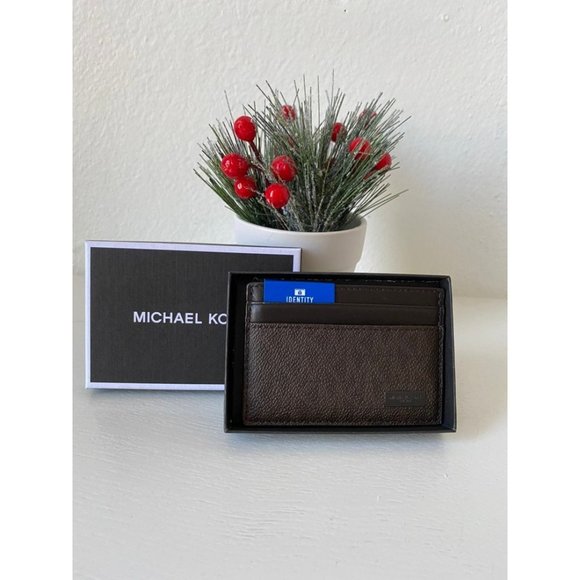 Michael Kors Men's Wallet Card Case Brown MK